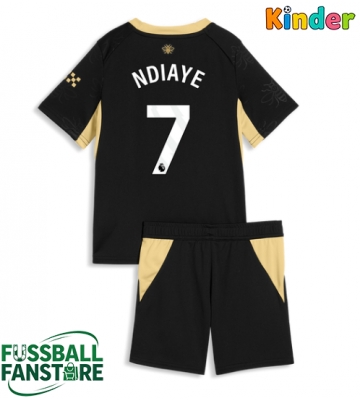 Manchester City Iliman Ndiaye #7 Replik Auswärtstrikot Kinder 2026-27 Kurzarm (+ Kurze Hosen)